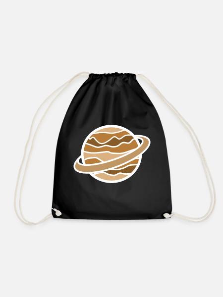 Colored Planet - Drawstring Bag - black