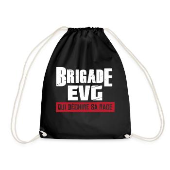 Brigade EVG Cadeau homme humour EVG - Sac de sport léger - noir - Devant