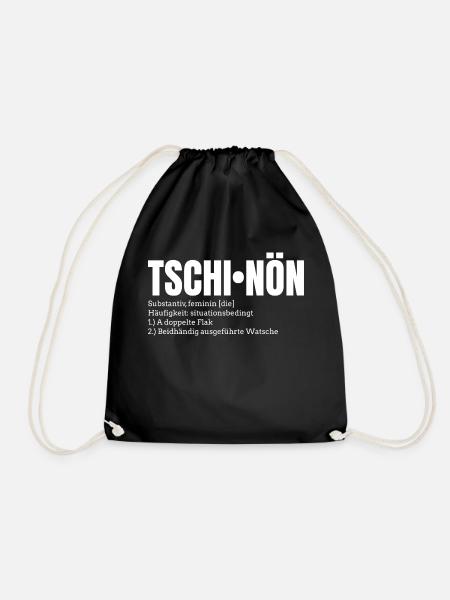Tschinön Wienerisch, Österreichischer Schmäh - Turnbeutel - Schwarz