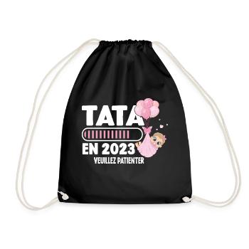 Annonce Grossesse Originale Future Tata En 2023 - Sac de sport léger - noir - Devant