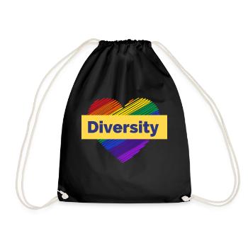 Embrace Diversity - Drawstring Bag - black - Front
