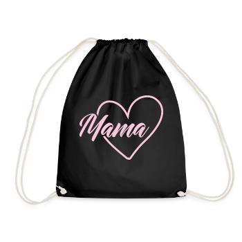 Mama Liebe - Turnbeutel - Schwarz - Vorne