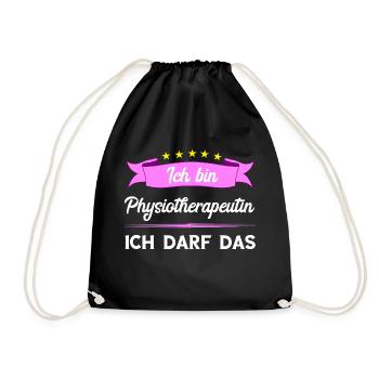 Physiotherapeutin Physios Therapeutin Masseurin Or - Turnbeutel - Schwarz - Vorne