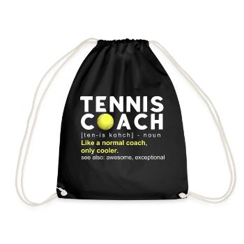 Tennis Shirt Funny Tennis Coach Gift Definition - Turnbeutel - Schwarz - Vorne