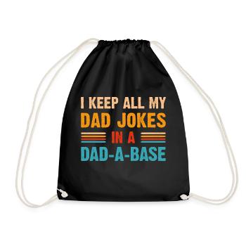 I keep all my dad jokes in a dad a base - Sac de sport léger - noir - Devant