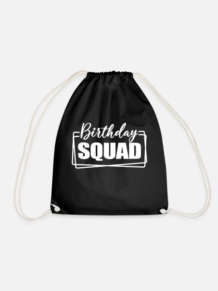 Birthday Squad Matching Gruppe Geburtstagsfeier Geschenk - Turnbeutel - Schwarz