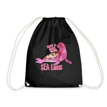 Ocean Sublimation - Drawstring Bag - black - Front