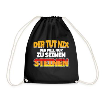 Steine Klemmbaustein Klemmbausteine - Turnbeutel - Schwarz - Vorne