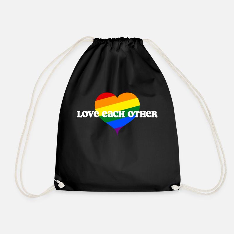 Aimez-vous Les uns les autres Pride Rainbow - Sac de sport léger - noir