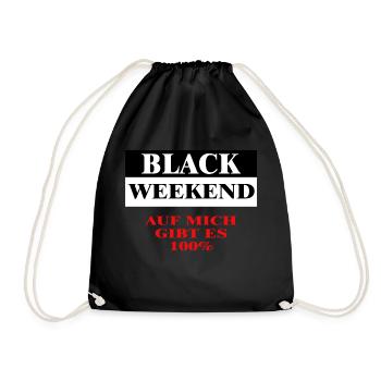 BLACK WEEKEND - Turnbeutel - Schwarz - Vorne