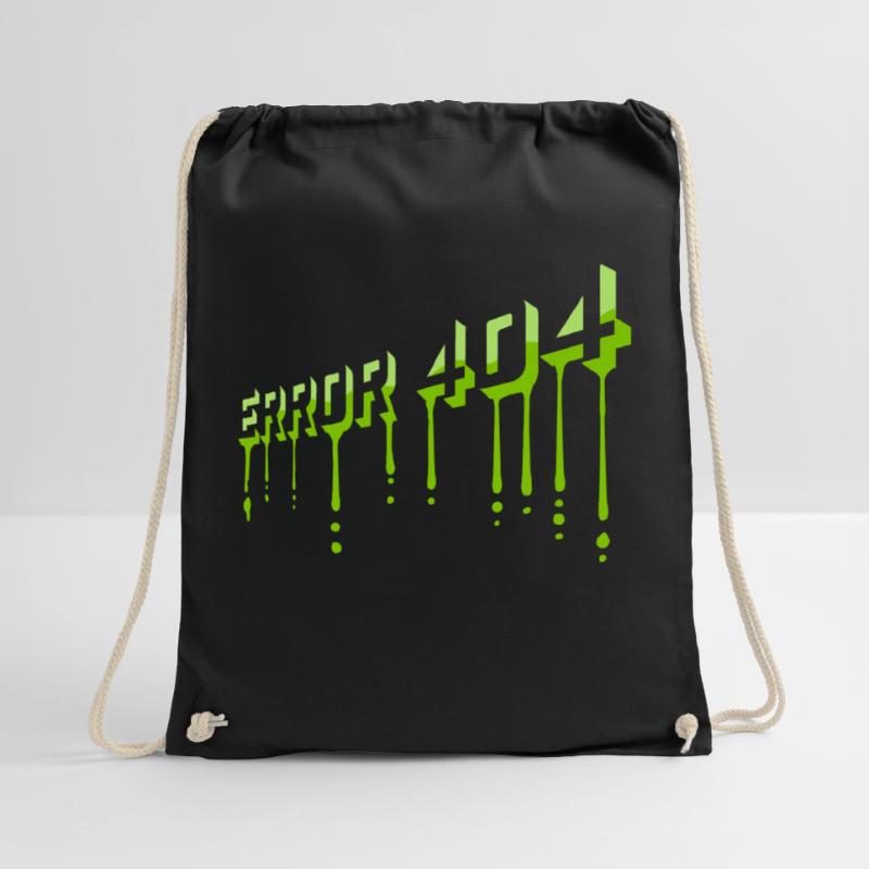 Mucus Drops Error 404 Drawstring Bag
