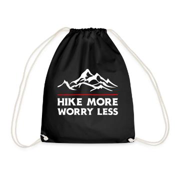 Randonnée Plus Souciez-vous moins. Conception de randonnée pédestre - Sac de sport léger - noir - Devant