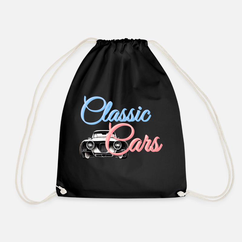 Classic Cars Design 03 - Turnbeutel - Schwarz