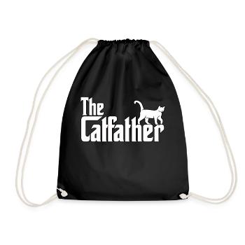Cat Owner Friend Cats Papa Parody Cats - Drawstring Bag - black - Front