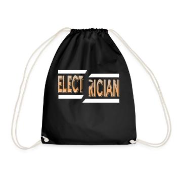 Awesome Retro Electrician Designs T-Shirt - Drawstring Bag - black - Front