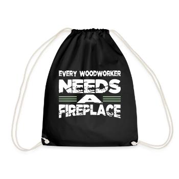 charpentier chemises bébé et tout-petit tronçonneuse - Sac de sport léger - noir - Devant