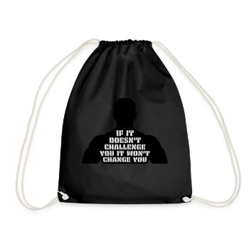 Séance d’entraînement Fitness Motivation Citation - Sac de sport léger - noir - Devant