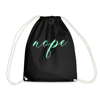 Nope - Einfach mal Nein sagen! - Turnbeutel - Schwarz - Vorne
