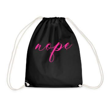 Nope - Einfach mal Nein sagen! - Turnbeutel - Schwarz - Vorne