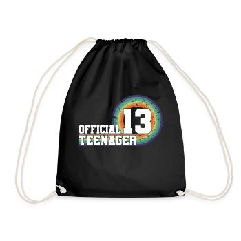 Adolescent officiel 13, cadeau cool 13e anniversaire - Sac de sport léger - noir - Devant