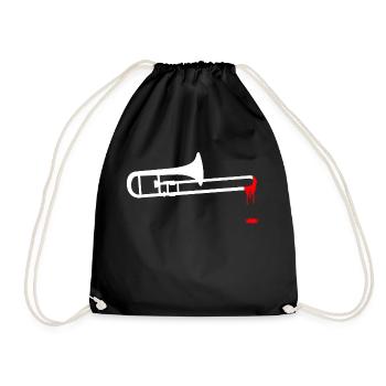 Trombone Trombonist Wind Orchestra Wind Music - Drawstring Bag - black - Front