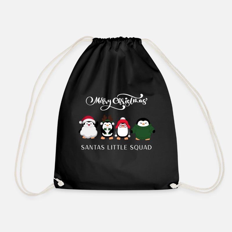 santas squad - Turnbeutel - Schwarz