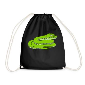Design dangerous evil snake - Drawstring Bag - black - Front
