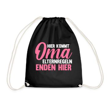 Großmutter Großmama Omi Oma - Turnbeutel - Schwarz - Vorne