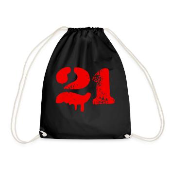 21 Number Symbol - Drawstring Bag - black - Front