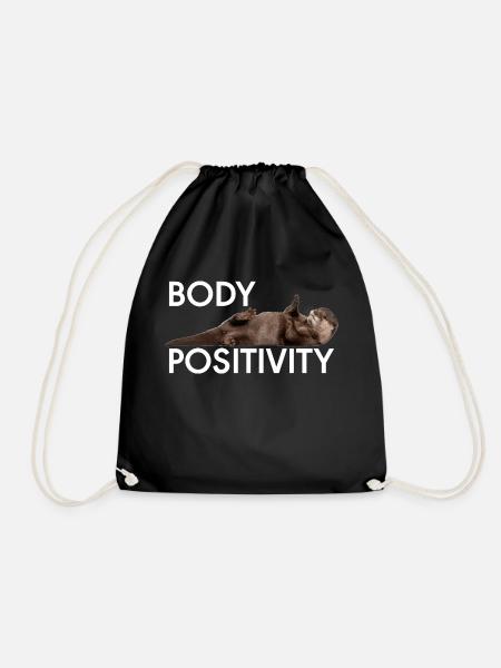 Body Positivity - Otter - Turnbeutel - Schwarz