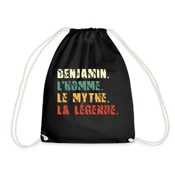 Benjamin l homme le mythe la légende - Sac de sport léger - noir - Devant