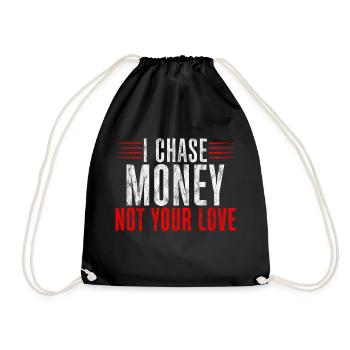 Je chasse l’argent, pas ton amour 3 - Sac de sport léger - noir - Devant
