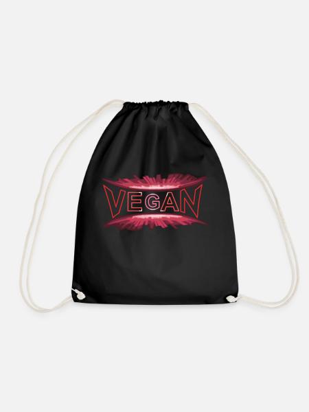 VEGAN-dynamic-style red - Turnbeutel - Schwarz