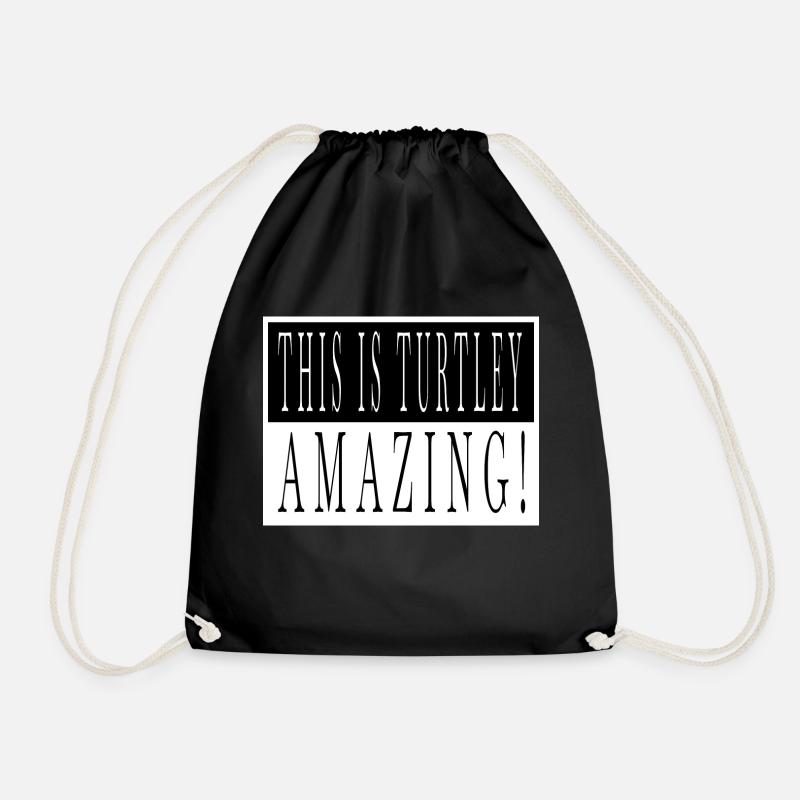 cool awesome tortoises earth save the turtles wave - Turnbeutel - Schwarz