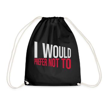 Je préfère ne pas - Sac de sport léger - noir - Devant