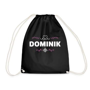 Dominik - Turnbeutel - Schwarz - Vorne