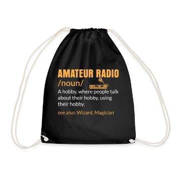Amateur Radio A Hobby Enthusiast Operator - Turnbeutel - Schwarz - Vorne