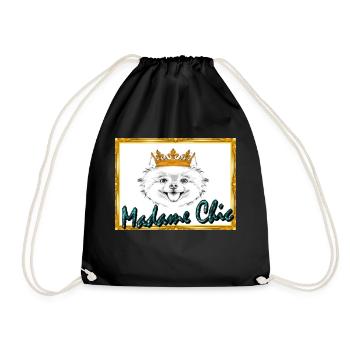 Madame Chic, T-shirt, sweater, accessories - Drawstring Bag - black - Front