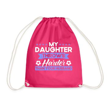 Tochter Sportfan Mutter Geschenk - Turnbeutel - Fuchsia - Vorne
