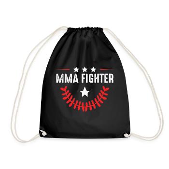 MMA Fighter Mixed Martial Arts - Turnbeutel - Schwarz - Vorne
