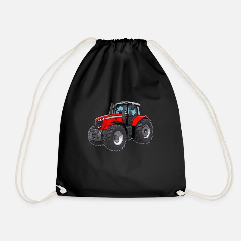 Massey Traktor rot - Turnbeutel - Schwarz