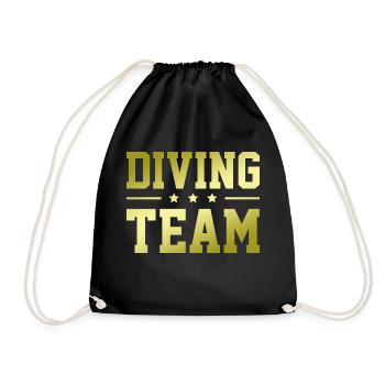 Diving Team - Drawstring Bag - black - Front