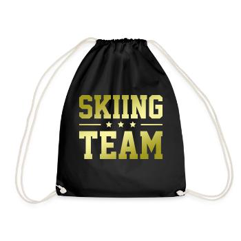 Skiing Team - Drawstring Bag - black - Front