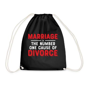 Marriage - The Number One Cause Of Divorce Ex-Wife - Drawstring Bag - black - Front