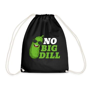 No Big Dill Cucumber Pickle - Turnbeutel - Schwarz - Vorne