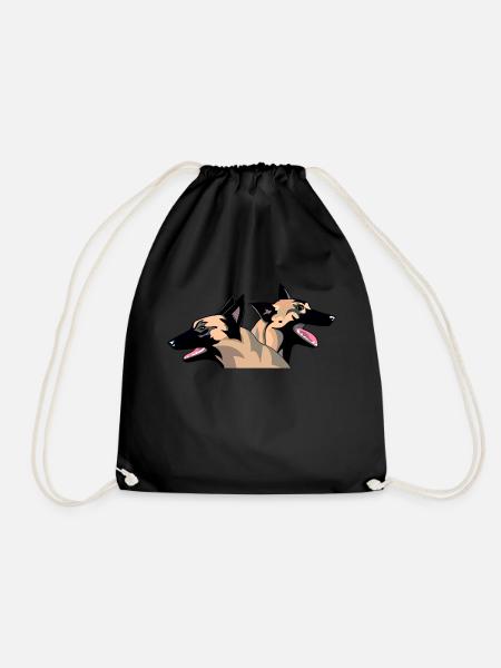 Malinois Duo - Turnbeutel - Schwarz
