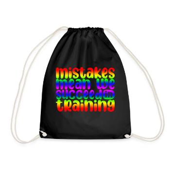 Les erreurs signifient que nous réussissons à nous entraîner 2 - Sac de sport léger - noir - Devant