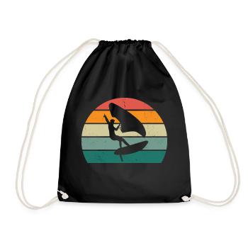 Wingsurfing Wingsurfing Wing Foil Surf Water Sports - Drawstring Bag - black - Front