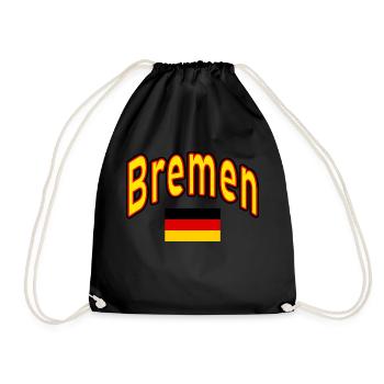 Bremen germany flag - Drawstring Bag - black - Front