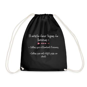 Deux types de femmes px - Sac de sport léger - noir - Devant